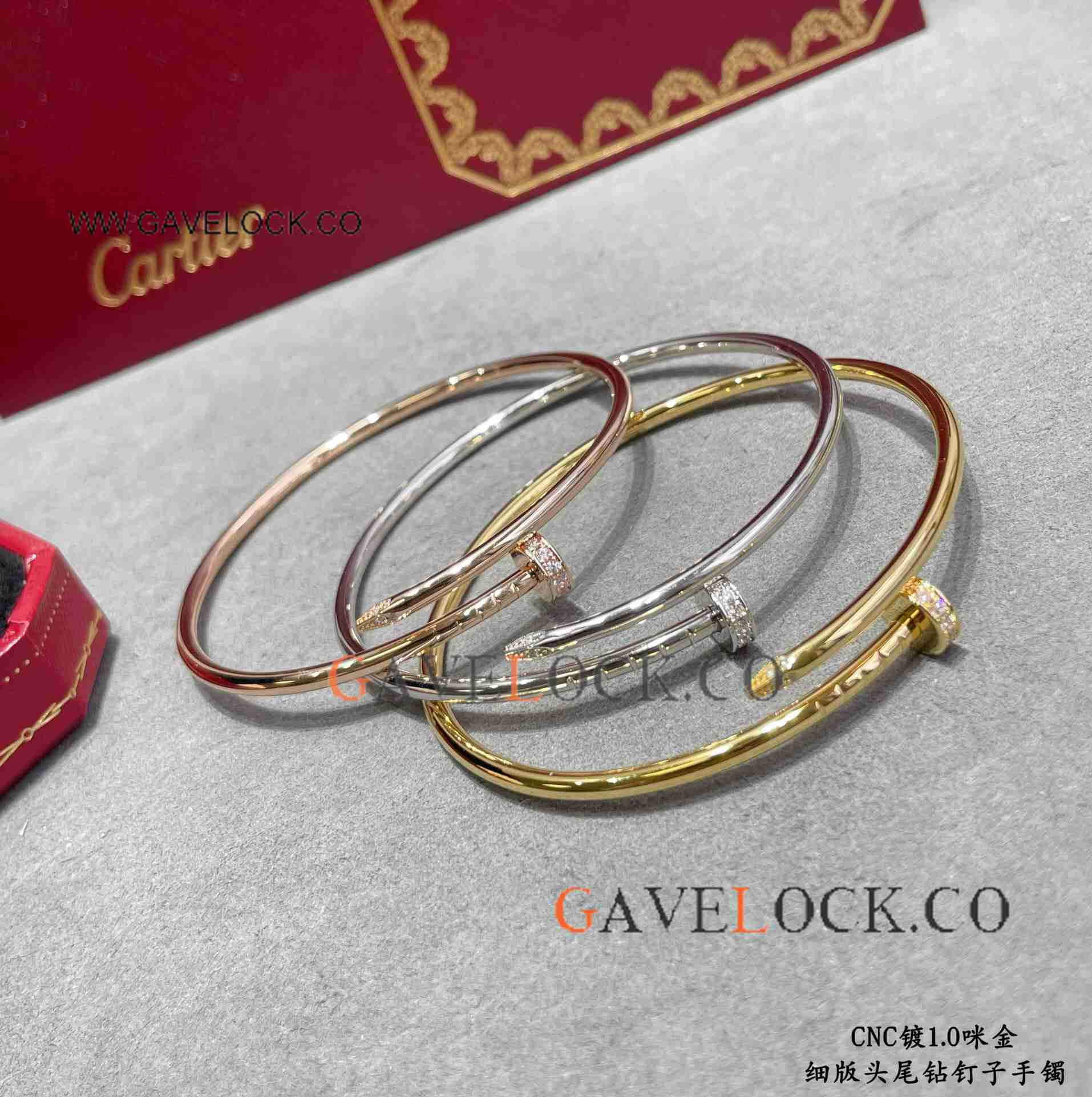 Best Replica Cartier Juste Un Clou Thin version Bracelet with Diamonds